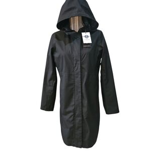 Mondetta Outdoor Project Cove Black Hooded Raincoat Coat Shell SizeSP